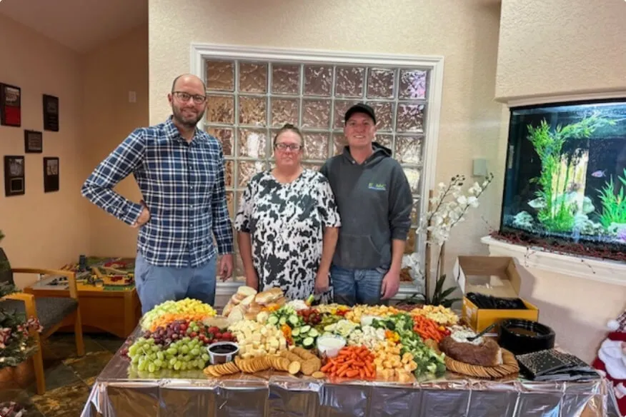 Mineral Wells dentist, Dr. Wesley, connecting with a local family.