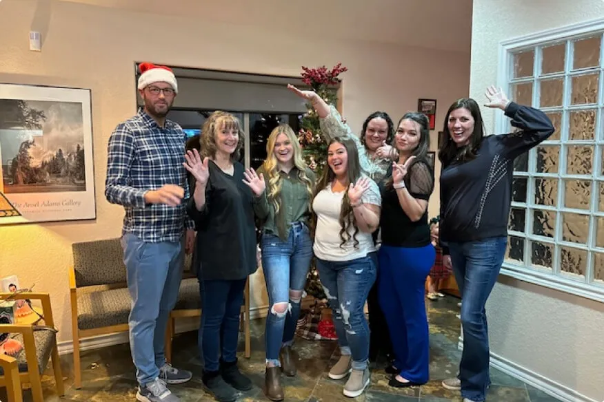 Mineral Wells Dental team celebrating the holidays.